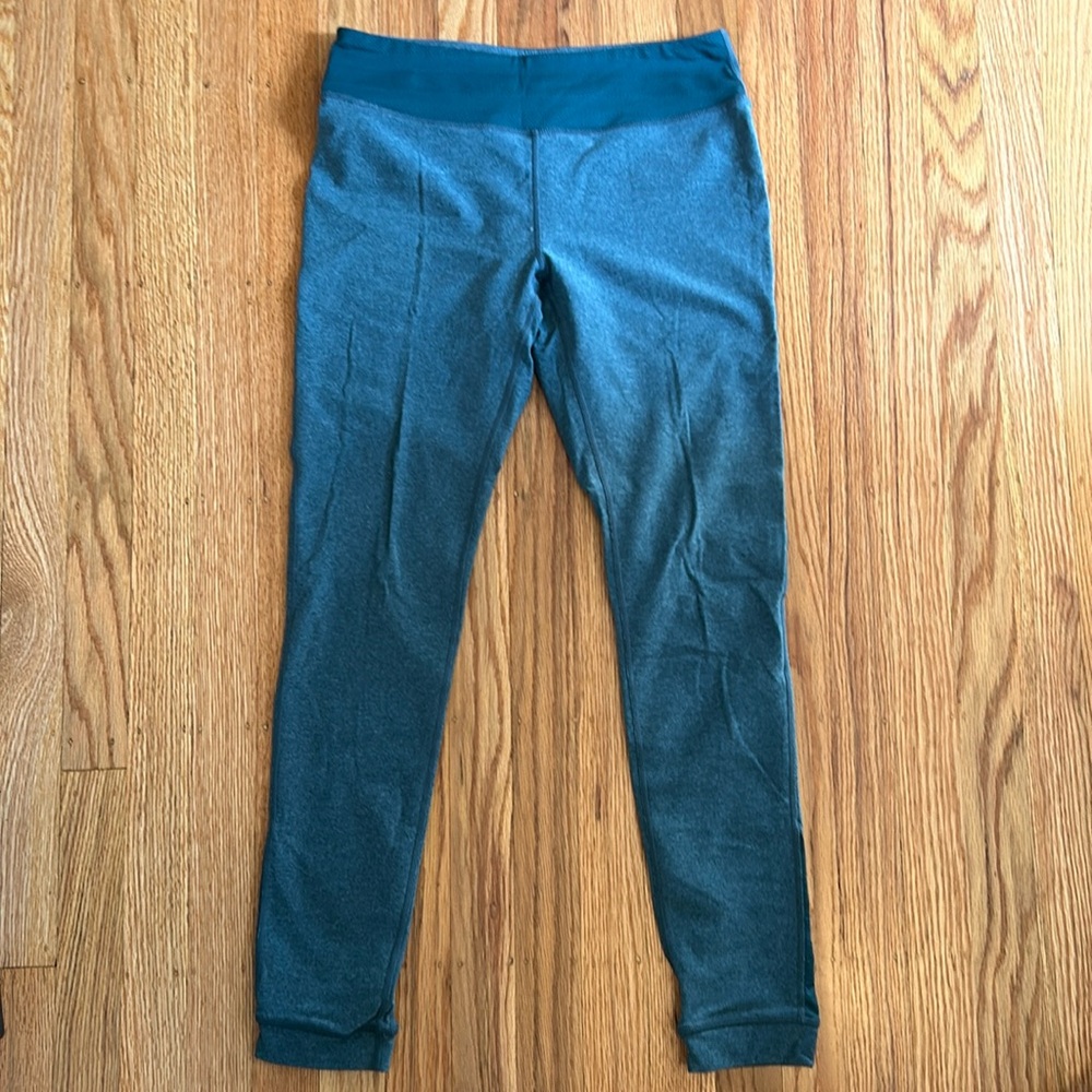 Black Diamond Teal Leggings- M